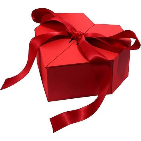 1. Herzförmige Geschenkbox mit Schleife, Präsentationsbox für den Valentinstag, romantische Geschenkverpackung. (1/4)