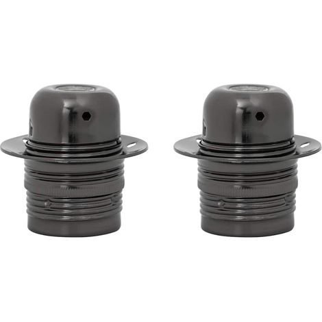 Douilles de lampe 2 pcs noir brillant E27 CFW16930 (1/5)