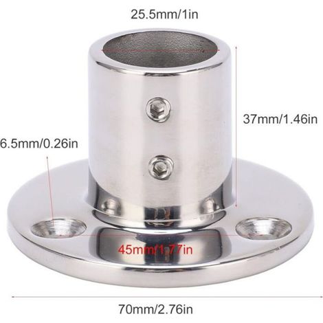 Raccord Pour Tube De Main Courante - Acier Inoxydable 316 - Diamètre 25 Mm - Angle 90° - Pour Garde-Corps Marins (1/5)