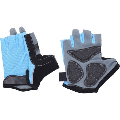 Gants demi-doigts antidérapants et anti-usure pour la protection des mains lors de la musculation, du fitness, de l'haltérophilie et de l'escalade (taille L) (1/5)