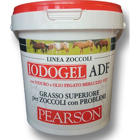 IODOGEL ADF Pearson grasso igienizzante per zoccoli con ioduro e olio di fegato di merluzzo 1000 ml