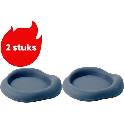 Lot de 2 sous verres isolants en silicone bleus épais résistants à la chaleur antidérapants et ignifugés pour thé café et boissons chaudes (1/5)