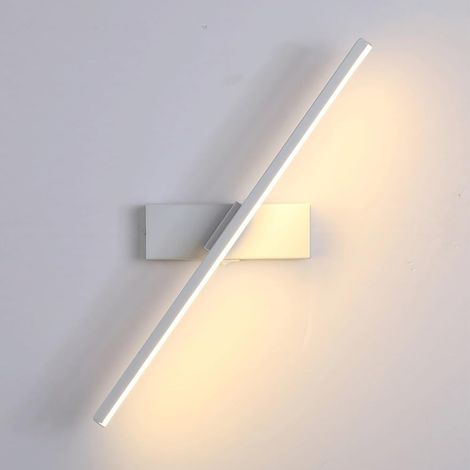 Applique murale minimaliste, tête lampe rotative à 330 degrés, applique moderne avec 3 niveaux luminosité, luminaires vanité bande for chevet(50cm) (1/5)