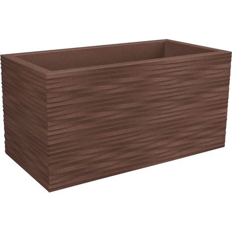 Cassetta fioriera rettangolare resina ELEGANCE cm. 60 CORTEN