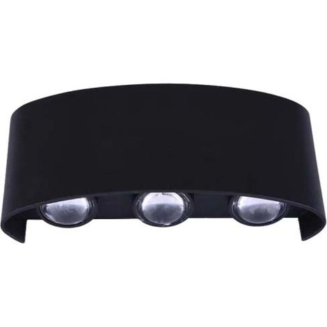 Gartenwandleuchte, integrierte LED-Quelle, 6W, schwarz (1/5)