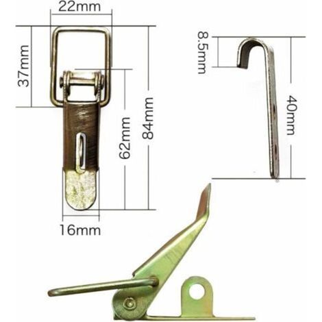 Verrous à levier pour remorques, barrières latérales relevables, fermoirs pivotants et verrous pour caisses à outils, armoires, vestiaires et boîtes – lot de 10 pièces