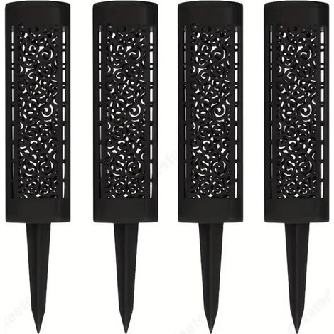 RéVerbèRes Solaires, LumièRes ExtéRieures De Pelouse De Jardin, LumièRes ImperméAbles De DéCoration De Jardin De Led, LumièRes Creuses De Paysage (4 PièCes, LumièRe Chaude) (1/5)