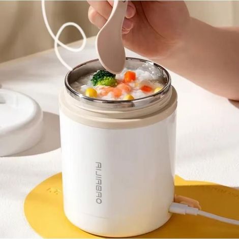 Boîte À Lunch Chauffante USB - Réservoir Isotherme Électrique 600 Ml - Pour Pique-nique Et Repas Sur Le Goût - 1 Pièce (1/4)