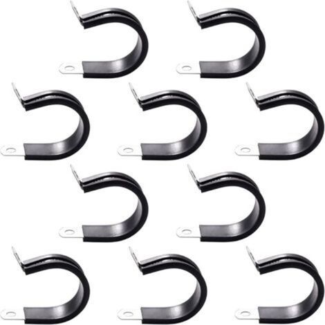 28 mm Doppel-Gummischlauchschellen Typ P – 10er-Packung, Edelstahl 304, für Rohre und Kabel