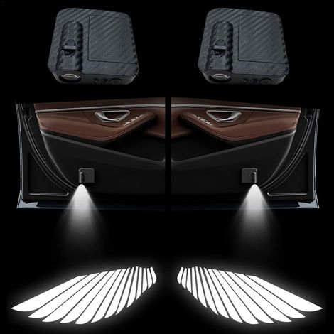 Proyector de luz LED Angel Wings para puerta de coche con logotipo de bienvenida Luz de cortesía LED inalámbrica Angel Wings para puerta de coche - Proyector (1/5)