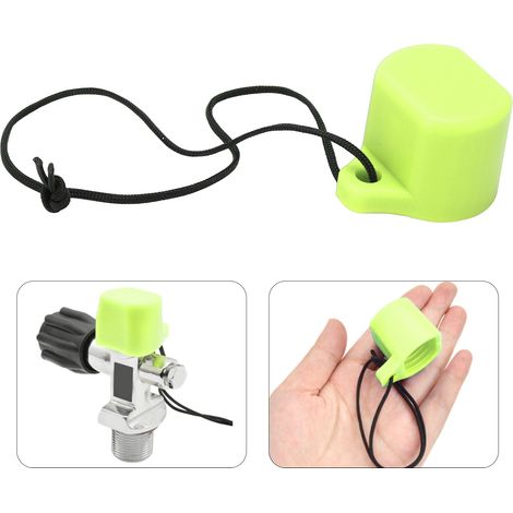 Protection de Valve de Bouteille de Plongée en Silicone Léger - Couverture Fluorescente Jaune Portable