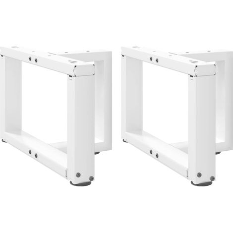 Couchtischbeine T-Form 2 Stk. Weiß 40x25x(30-31) cm Stahl