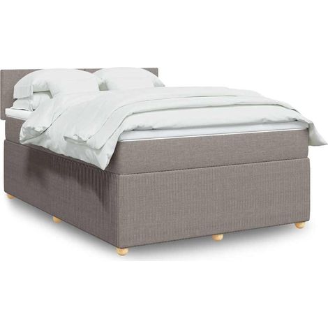 Boxspringbett mit Matratze Taupe 140x190 cm Stoff (1/5)