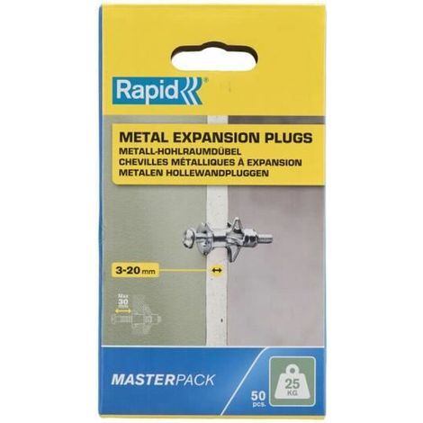 Ancoranti a espansione ø8x46, 25kg, vite M4x58 - Confezione da 50 pezzi - Rapid