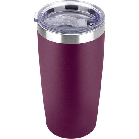 Tumbler - 20 Oz - Acier Inoxydable Double Paroi À Vide - Pour Boissons Chaudes Et Froides - Couvercle Transparent - 2 Pièces (1/5)