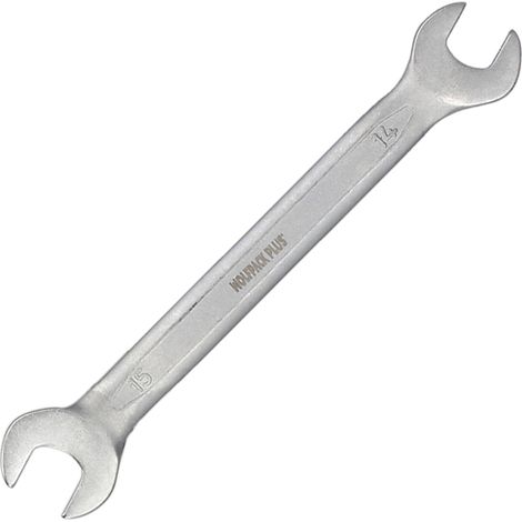WOLFPACK LINEA PROFESIONAL Doppia chiave aperta più acciaio al cromo vanadio 14x15 DIN 3110. Chiave doppia aperta, chiave doppia aperta (1/4)