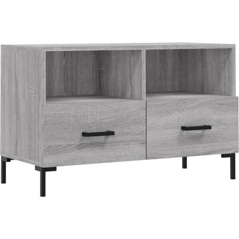 Mobile TV multimediale scaffale per televisione televisore buffet sala da pranzo soggiorno camera da letto sonoma 80 x 36 x 50 cm pannelli compositi grigio 020028470