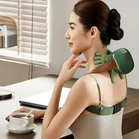 Main Massante Nuque - Masseur Cervical Massage Simulé À La Main Massage Électrique Des Tissus Profonds Pour Maison. Voyages. Pauses. Coucher. Études Pour Se Reposer. Soulager Le Stress (1/4)