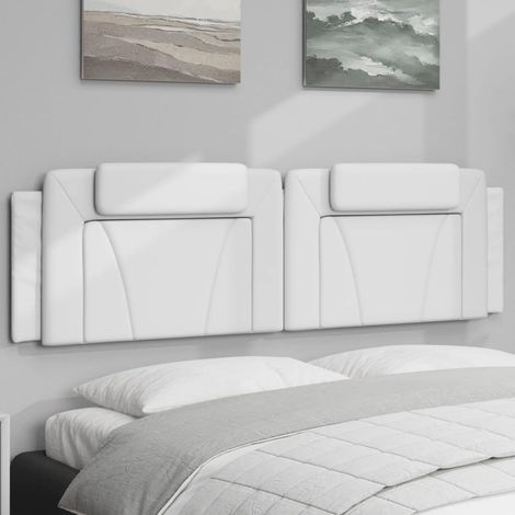 vidaXL Cuscino Testiera Viana Bianco 180 cm in Similpelle