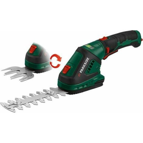 PARKSIDE Akku-Gras- Strauchschere PGSA 4 drehbarer Softgriff, USB Ladekabel