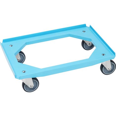 Carrello dolly blu 4 ruote girevoli carico 200kg - Kongamek KM682