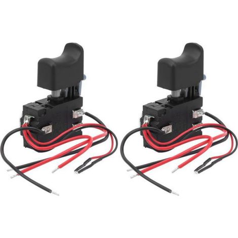 2pcs Interrupteur de déclenchement pour outil électrique - Vitesse réglable Avec éclairage - Perceuse électrique - 7.2 24V 16A DC (1/5)
