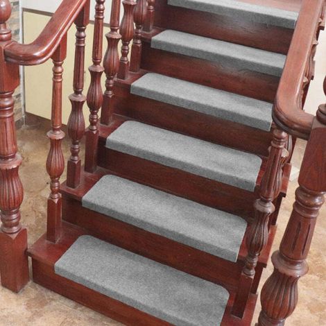 Lot de 15 tapis de marches d'escalier antidérapants et adhésifs pour l'intérieur 6525cm gris (1/4)