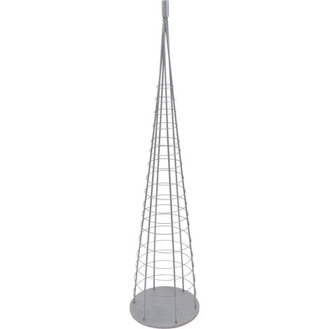 [NEUWERTIG] Deko-Baum HHG-470, Weihnachtsbaum Schmuckbaum Weihnachtsdeko Christbaum zum Beschmücken, Metall 160cm silberfarben