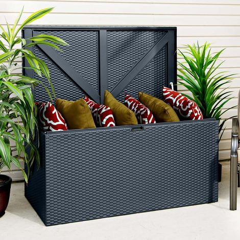 Rowlinson Metal Deck Box - Anthracite (1/5)