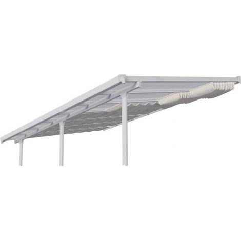 Patio Cover Roof Blinds 3 x 5.46 - L290 x W54 cm - White