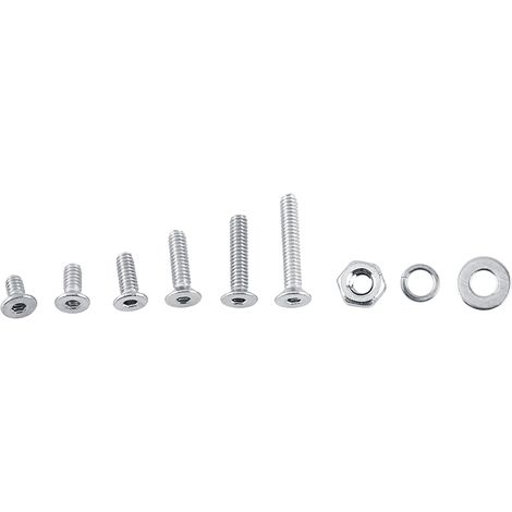 Lot de vis à tête fraisée M2 en acier inoxydable 304, avec écrous hexagonaux et rondelles assorties (1/5)