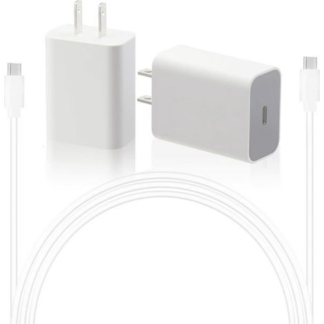 Chargeur rapide USB-C pour appareils Pixel de 2e et 3e génération (chargeur 20 W 3 A + câble USB-C/CC de 90 cm) (1/5)