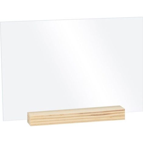 5 plaques transparentes en plexiglass 10 x 15 cm + socles (1/5)