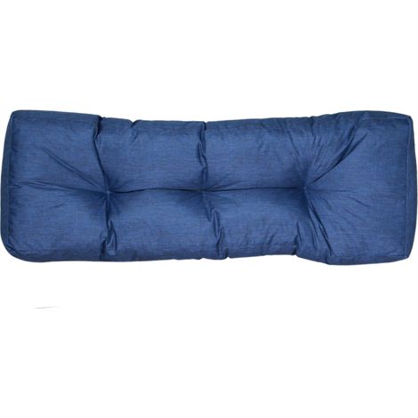 Dossier Seul Coussin Palette - 120x40x15 cm Bleu Bananair Fabriqué en France (1/5)
