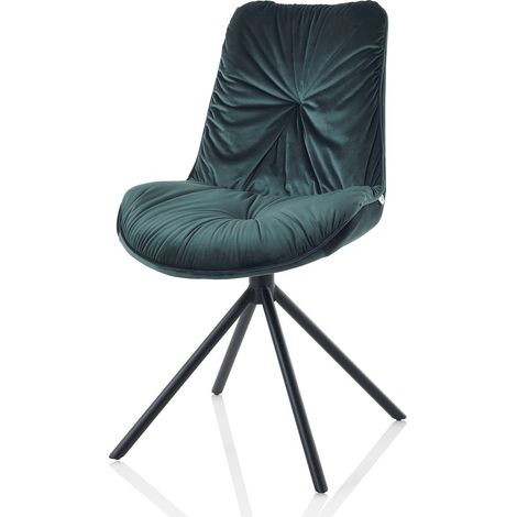 "Set 2 sedie LINA verde in metallo e velluto" (1/2)