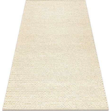 Tappeto in lana TAHAR 99004B crema - TESSUTO A MANO, uniforme beige 90x150 cm