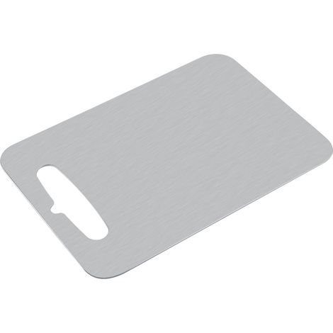 Planche à découper en inox 20x29 cm, bloc de cuisine résistant, accessoire de coupe pour plan de travail, lot unique. (1/5)