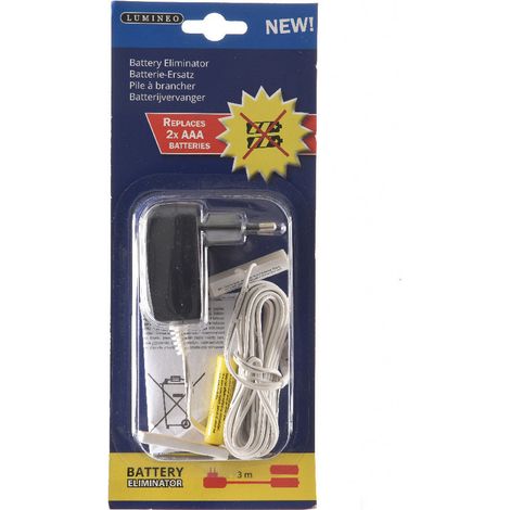 Trasformatore-adattatore per batterie 3V 2xAAA per interno (1/3)