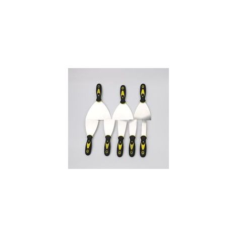 Couteau à enduire 8 pièces – Spatules en acier inoxydable 24/40/49/63/74/98/124/150 mm – Poignée antidérapante pour finition précise (1/5)