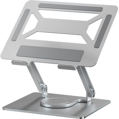 Laptopständer für den Schreibtisch – verstellbarer Computerständer mit 360°-Drehfuß – ergonomischer, faltbarer Laptophalter – ideal für die Zusammenarbeit – 17 Zoll (1/3)