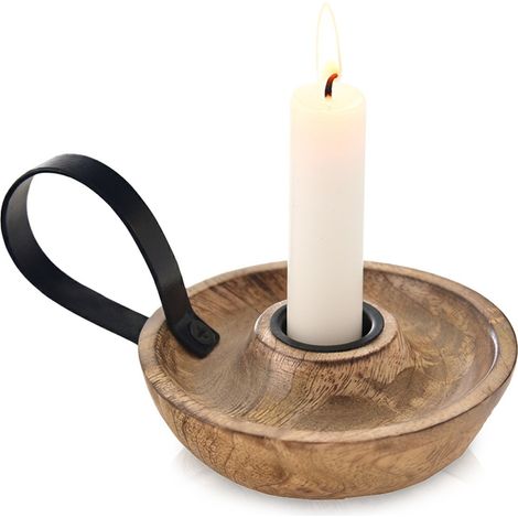 MANGO HOLZKERZENSTÄNDER DEKORATIVES KERZENSTÄNDER HOLZSTOCK Stück.