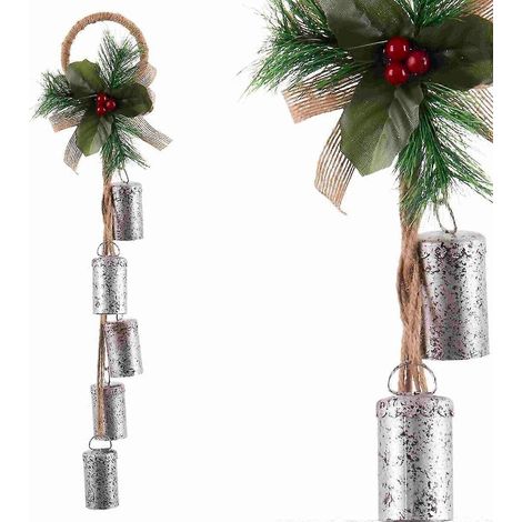 Boule de Noël multicolore argentée en métal et fibre plastique, 11 x 3,3 x 42,5 cm