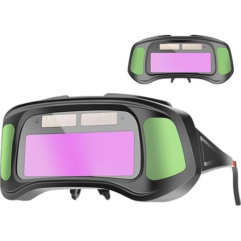 Schweißerbrille - Automatisch abdunkelnd, 1 Stück, Solarbetriebene Schutzbrille für die Metallbearbeitung, Schnell reagierende Antireflexionsscheibe (2) (1/5)
