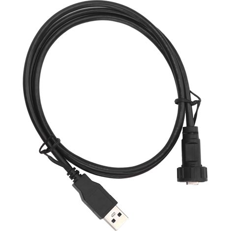 Connectique USB étanche IP67, fiche mâle Type-C vers USB 3.0 mâle avec câble 2 mètres, connecteur E10TPCTAM/U3AM pour extérieur. (1/5)