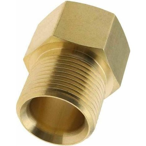 Messingadapter M22 14 mm auf G1/2, Hochdruckreiniger-Schlauchanschluss 4500 PSI (1/5)