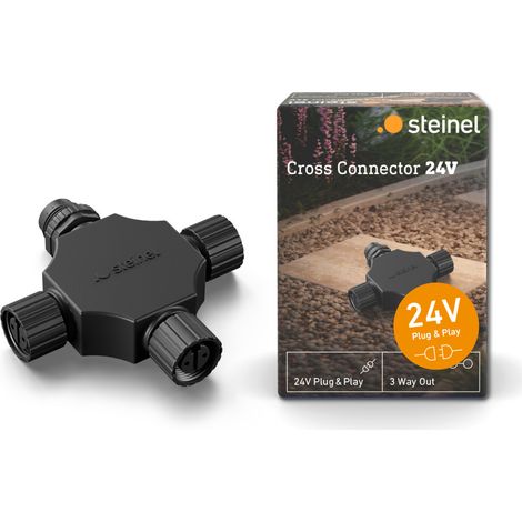 Steinel Kreuzverbinder für 24V Garten-Lichtsystem schwarz (1/2)