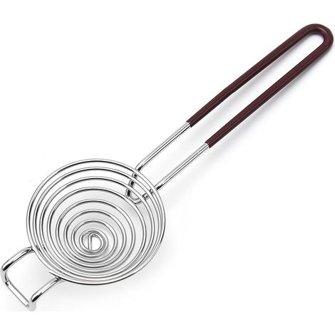 Séparateur de Jaune d’œuf Acier Inoxydable Séparateur d'oeufs Gadget de Cuisine Séparateur Blanc de Jaune d'oeuf avec Poignée pour les œufs à la Coque Gadget de Cuisine (Argent) (1/5)