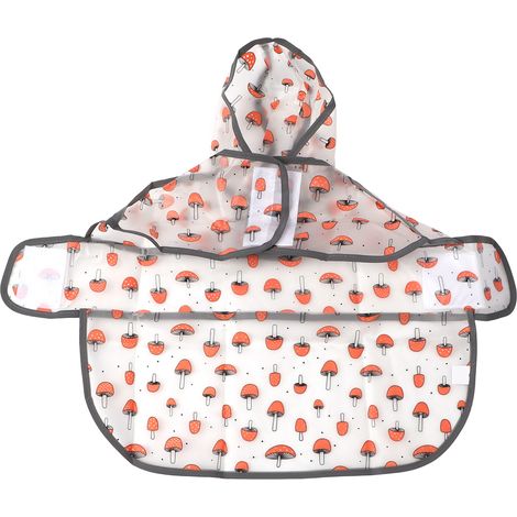 Impermeable con capucha Mushroom XL para perros, reflectante, impermeable, ligero, transpirable y ajustable, para perros pequeños, medianos y grandes.