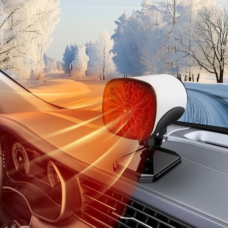 Chauffage de voiture, Portable 12V Dégivreur de Voiture, Pare-brise Chauffant, Chauffage et Refroidissement 2 en 1 Chauffage, Dégivrage et Dégivrage Rapides avec Prise Allume-cigare pour Véhicules (1/5)