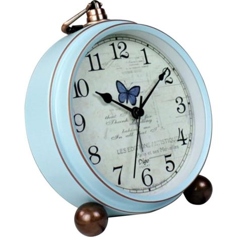 Bardusch-Horloge De Table Rétro Pastoral Silencieuse Décoration Vintage pour Bureau Et Maison avec Alarme (1/5)